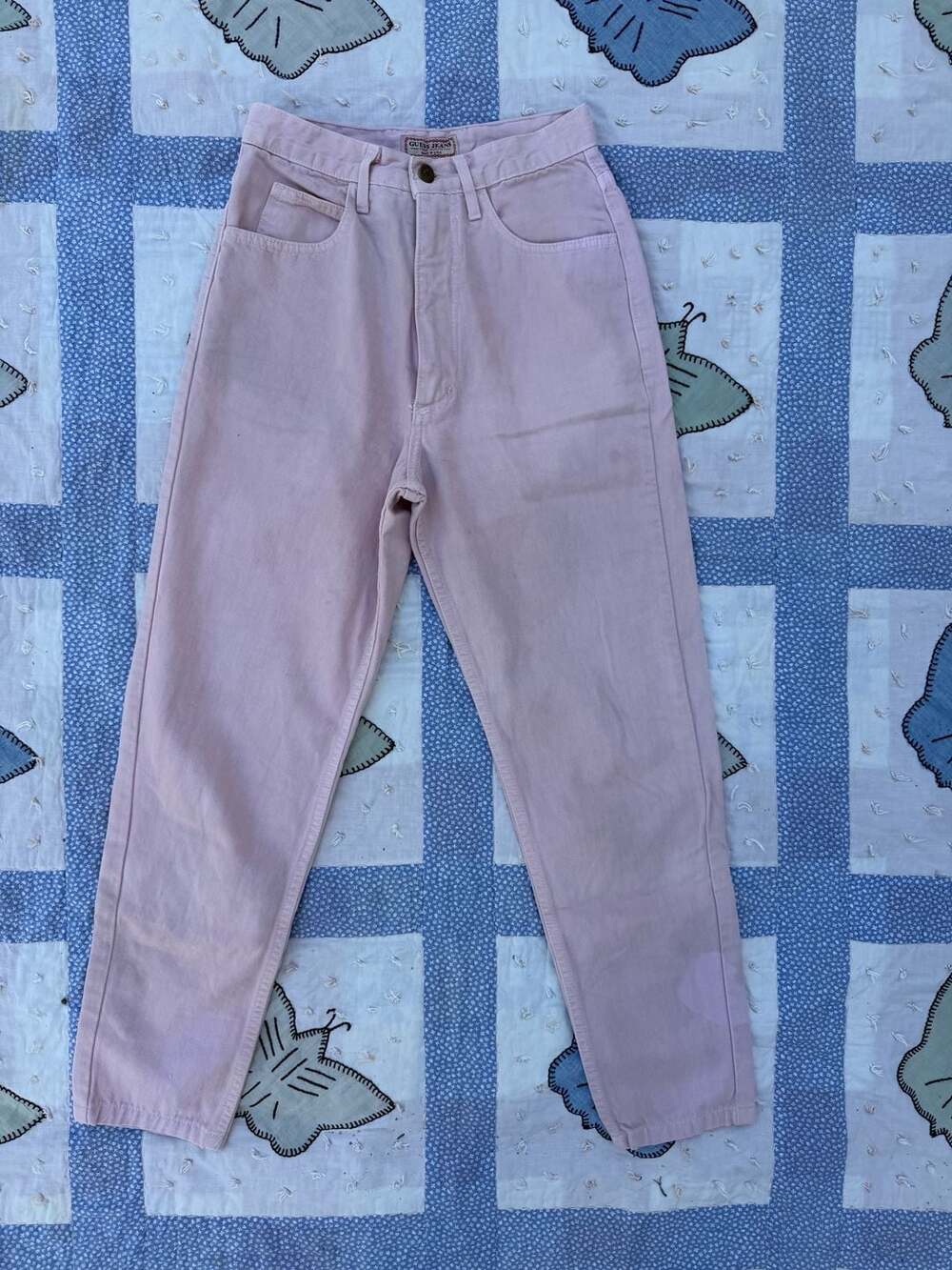 Vintage Guess Jeans Pastel Pink High-Waisted Denim Pants